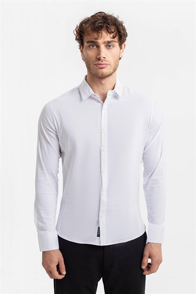 0025509 Vip Stendo Erkek Gömlek Beyaz