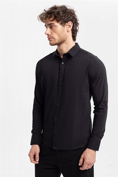 0025509 Vip Stendo Erkek Gömlek Siyah