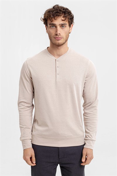 0026339 Vip Stendo Erkek Tişört Bej