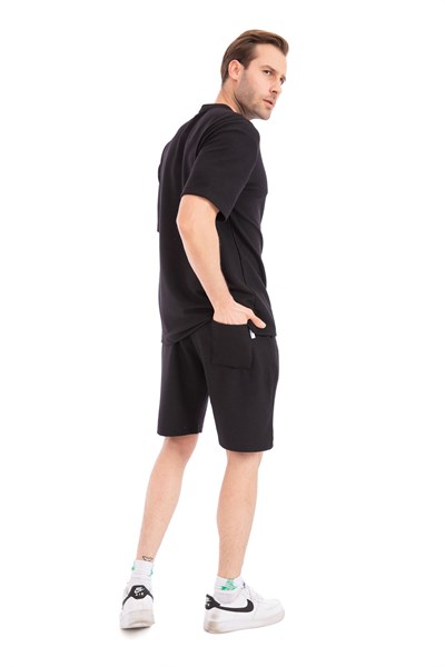 0028970 Vip Stendo Erkek Şort Tişört Takımı Siyah