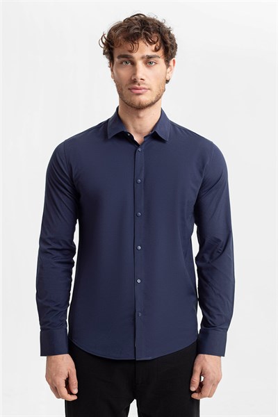 0029144 Vip Stendo Erkek Gömlek Lacivert