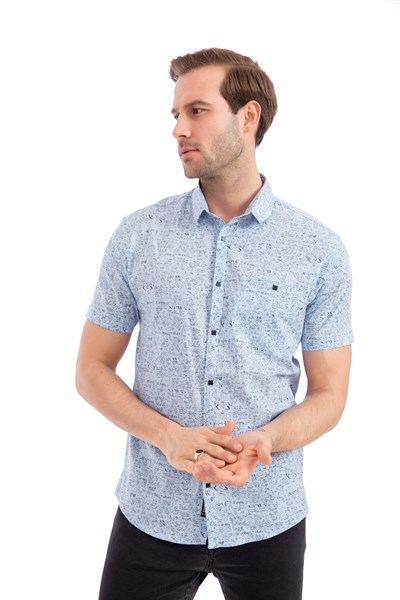 0029178 Vip Stendo Erkek Gömlek Mavi