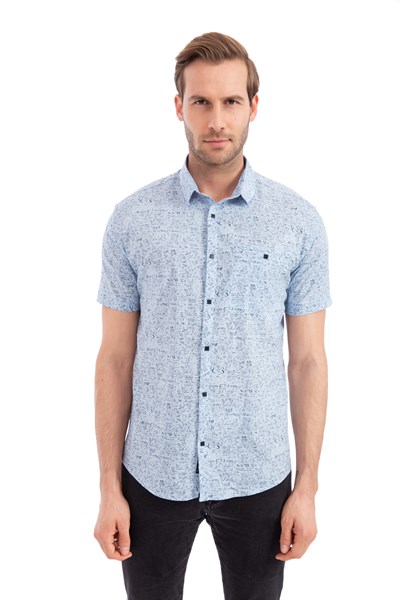 0029178 Vip Stendo Erkek Gömlek Mavi