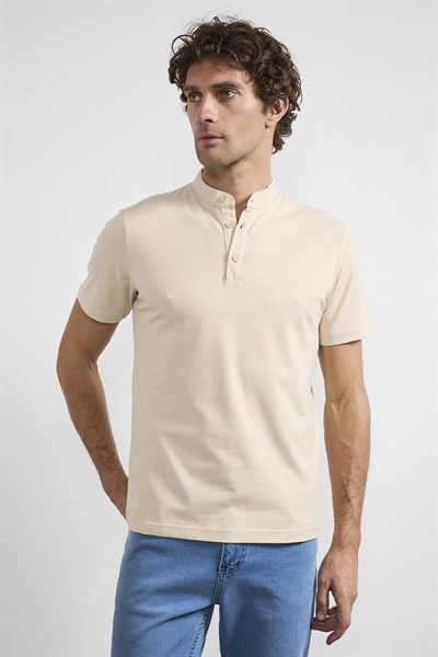 0030390 Vip Stendo Erkek Tişört Bej