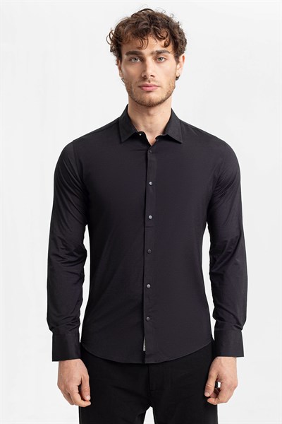 0032399 Vip Stendo Erkek Gömlek Siyah