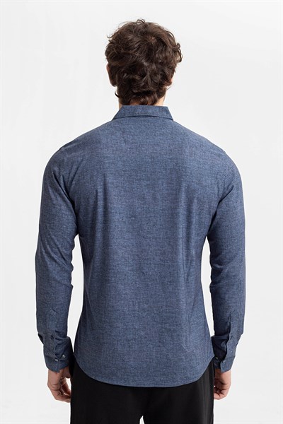 0032773 Vip Stendo Erkek Gömlek Indigo