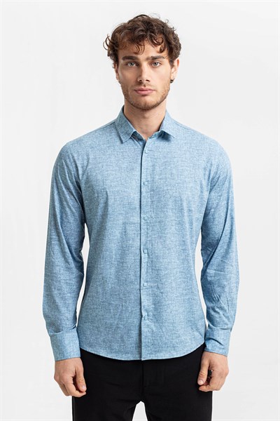 0032773 Vip Stendo Erkek Gömlek Mavi