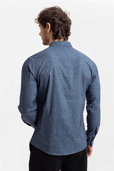 0032773 Vip Stendo Erkek Gömlek Parlement Mavisi