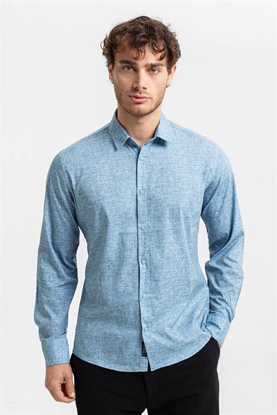 0032774 Vip Stendo Erkek Gömlek Mavi