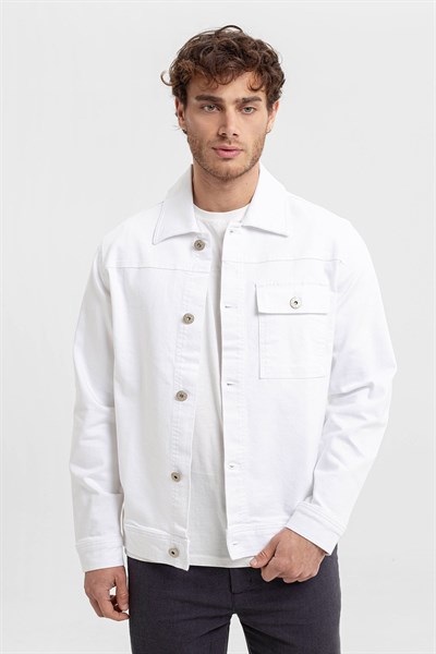 0033653 Vip Stendo Erkek Ceket Beyaz