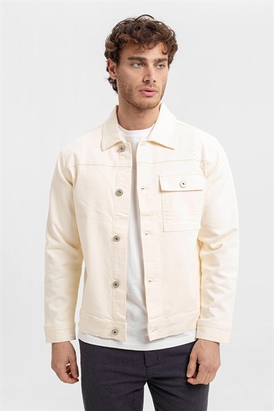 0033653 Vip Stendo Erkek Ceket Ekru