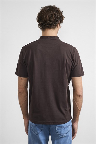 0034587 Vip Stendo Erkek Tişört Kahverengi
