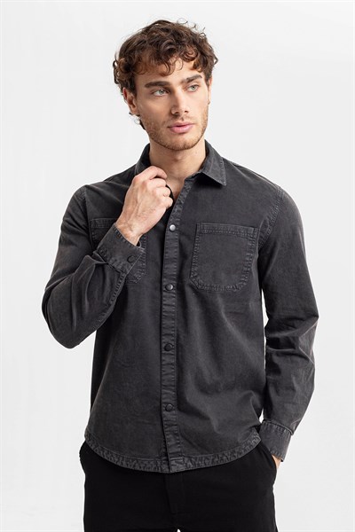 0036093 Vip Stendo Erkek Gömlek Siyah