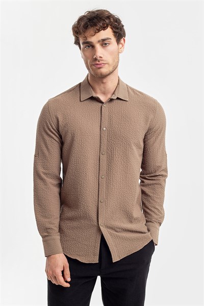 0036186 Vip Stendo Erkek Gömlek Bej