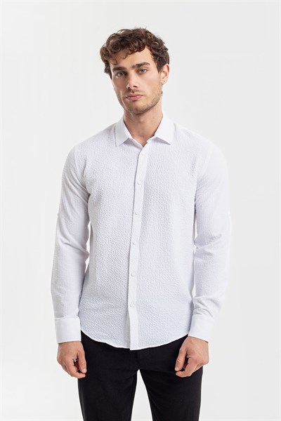 0036186 Vip Stendo Erkek Gömlek Beyaz