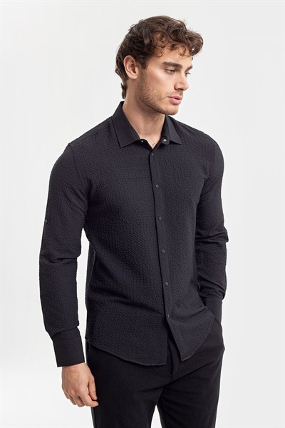 0036186 Vip Stendo Erkek Gömlek Siyah
