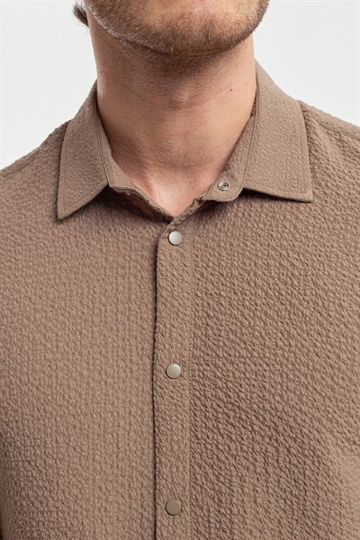 0036187 Vip Stendo Erkek Gömlek Bej