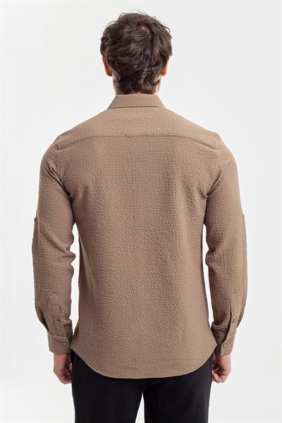 0036187 Vip Stendo Erkek Gömlek Bej