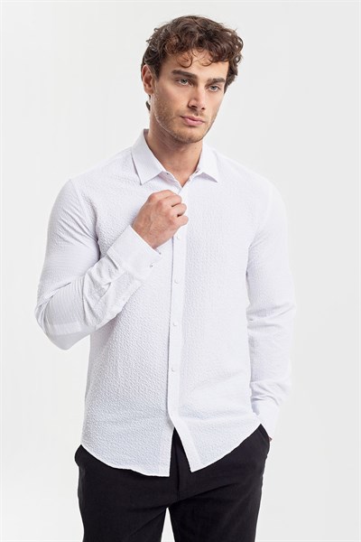 0036187 Vip Stendo Erkek Gömlek Beyaz