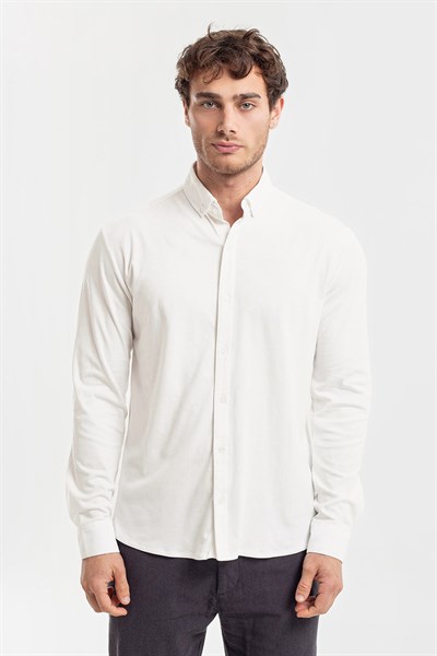 0036433 Vip Stendo Erkek Gömlek Ekru
