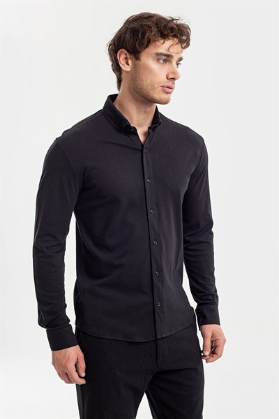 0036433 Vip Stendo Erkek Gömlek Siyah