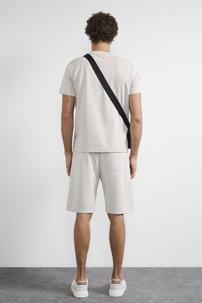 0036882 Vip Stendo Erkek Şort Tişört Takımı Taş