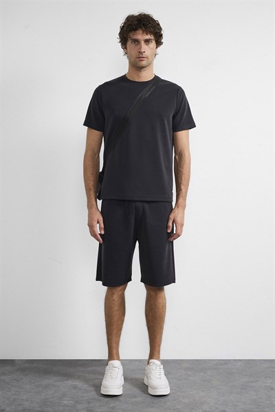 0036882 Vip Stendo Erkek Şort Tişört Takımı Siyah
