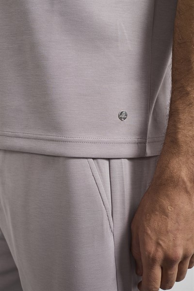 0036882 Vip Stendo Erkek Şort Tişört Takımı Vizon