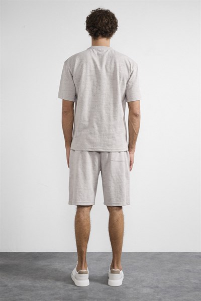 0036883 Vip Stendo Erkek Şort Tişört Takımı Gri