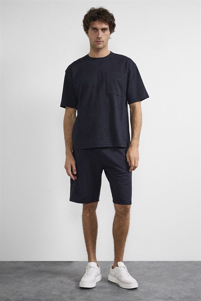 0036883 Vip Stendo Erkek Şort Tişört Takımı Lacivert