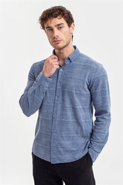 0037130 Vip Stendo Erkek Gömlek Indigo
