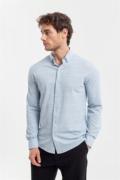 0037130 Vip Stendo Erkek Gömlek Mavi