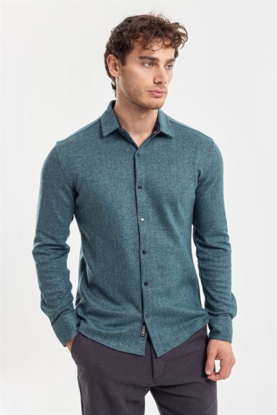 0037211 Vip Stendo Erkek Gömlek Yeşil