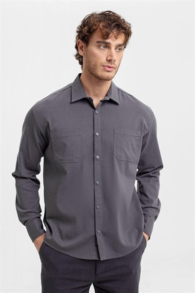 0037522 Vip Stendo Erkek Gömlek Antrasit