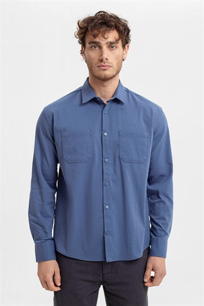 0037522 Vip Stendo Erkek Gömlek Indigo