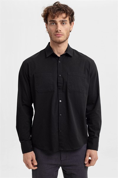 0037522 Vip Stendo Erkek Gömlek Siyah