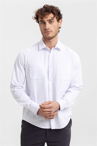 0037532 Vip Stendo Erkek Gömlek Beyaz
