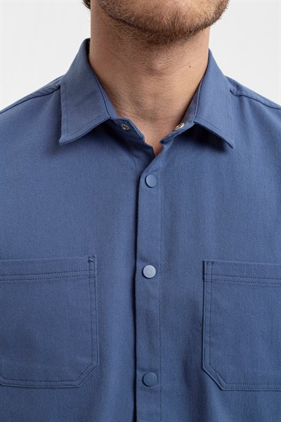 0037532 Vip Stendo Erkek Gömlek Indigo
