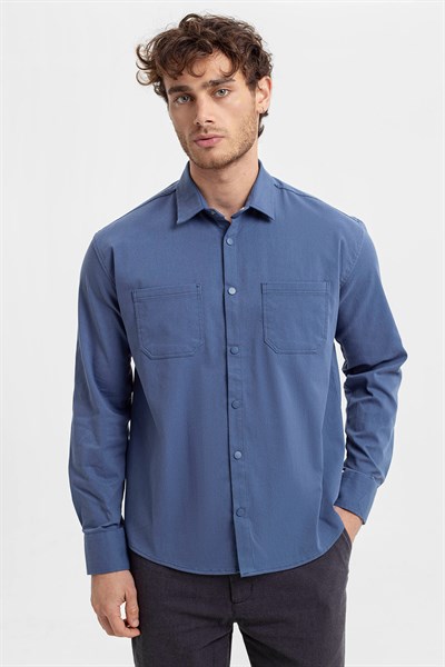0037532 Vip Stendo Erkek Gömlek Indigo