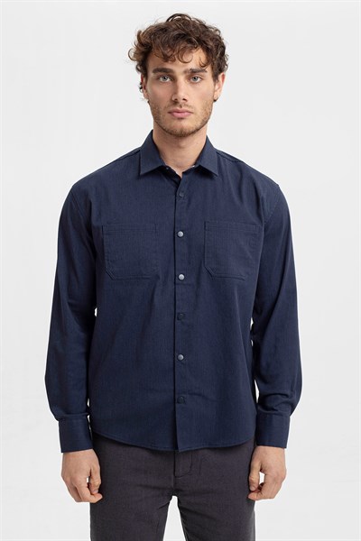 0037532 Vip Stendo Erkek Gömlek Lacivert