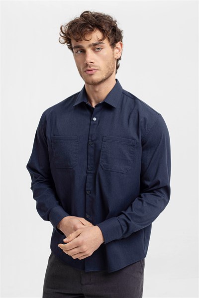 0037532 Vip Stendo Erkek Gömlek Lacivert