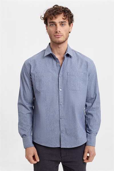 0037532 Vip Stendo Erkek Gömlek Mavi