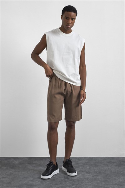 0038028 Vip Stendo Erkek Şort Kahverengi