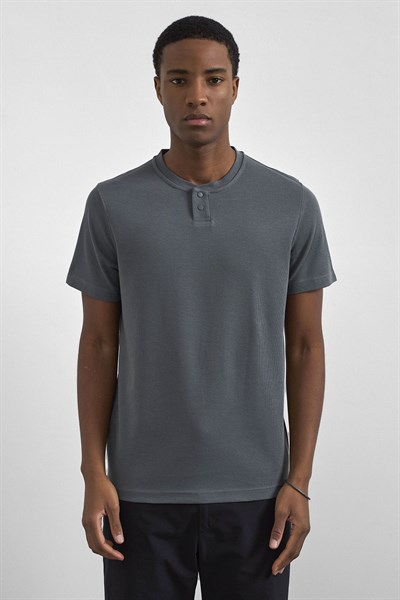 0038251 Vip Stendo Erkek Tişört Nardo Gri