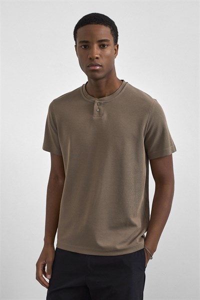 0038252 Vip Stendo Erkek Tişört Vizon