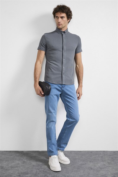 0038253 Vip Stendo Erkek Gömlek Nardo Gri