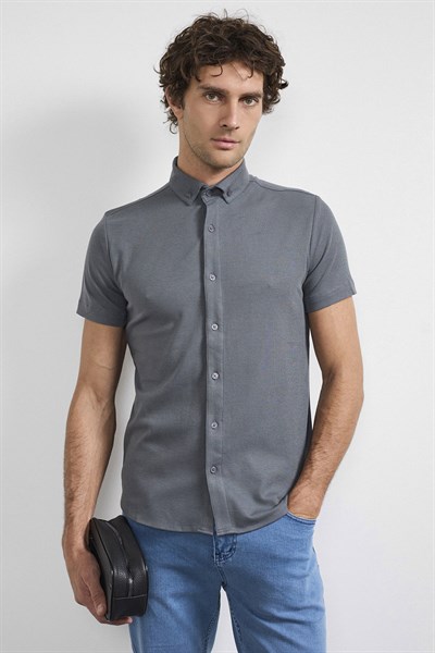 0038253 Vip Stendo Erkek Gömlek Nardo Gri