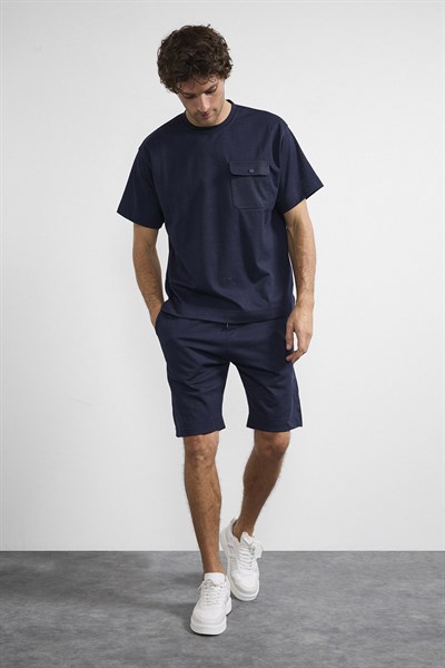 0038620 Vip Stendo Erkek Şort Tişört Takımı Lacivert