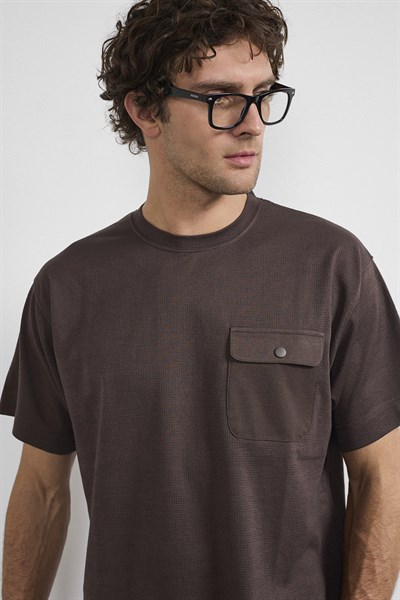 0038620 Vip Stendo Erkek Şort Tişört Takımı Kahverengi