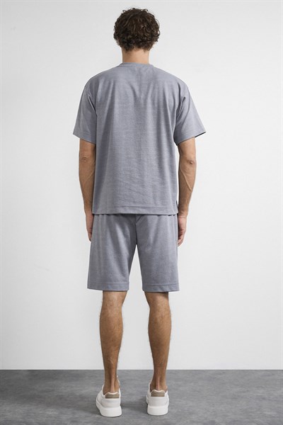 0038620 Vip Stendo Erkek Şort Tişört Takımı Füme
